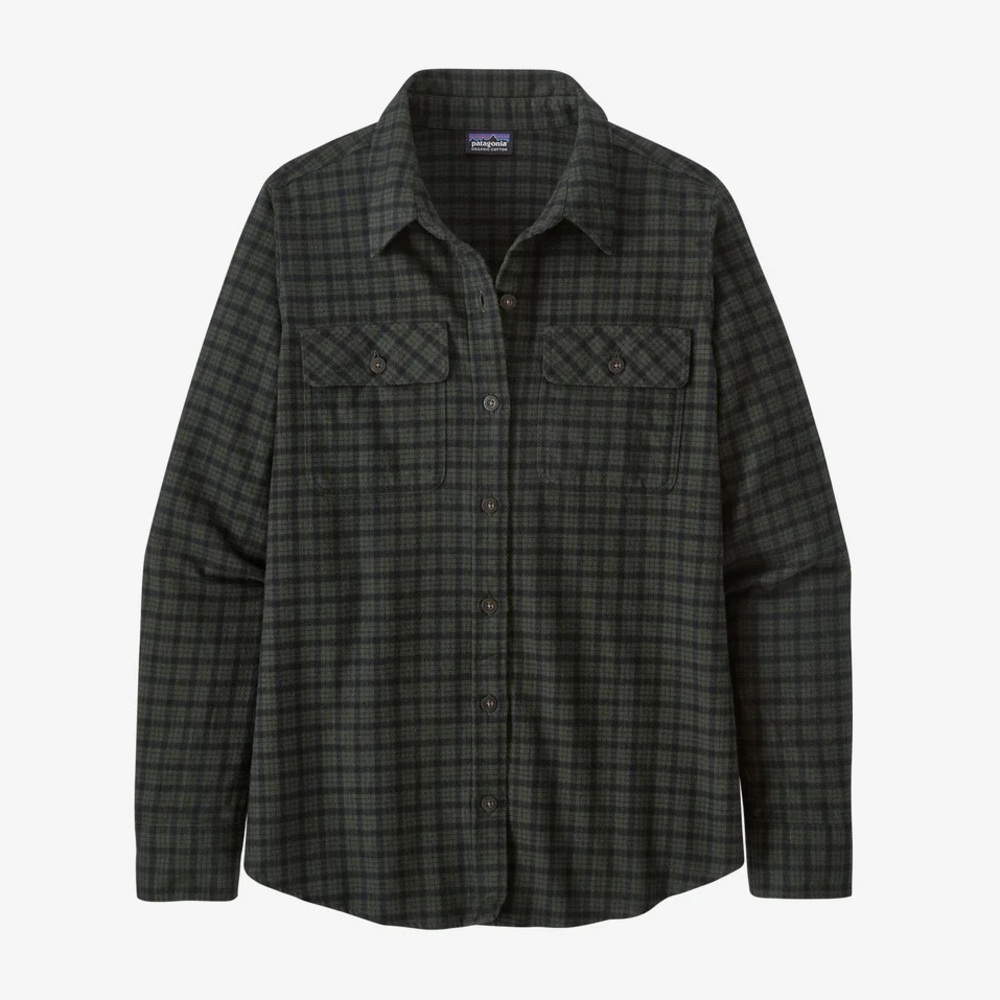 Patagonia W’s Organic Cotton Flannel Shirt Fjord Coastal Northern Green, Size M